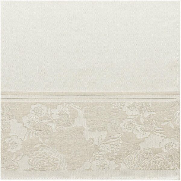 Rico Design Tischdecke Chrysantheme natur 90x90cm